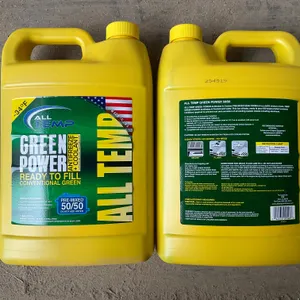 UNUSED QTY OF (2) 1 GAL OF GREEN POWER 50/50 ALL TEMP ANTIFREEZE/COOLANT