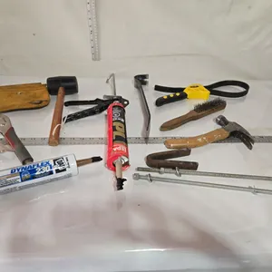 Rubber Hammer, Pry Bar, Caulking Gun, Filter Wrench, Steel Brush, Vice Grip etc.