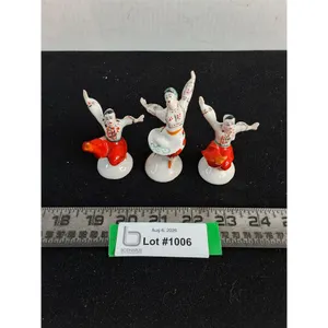 Vintage Set of 3 Porcelain "Ukrainian Dancers" from USSR