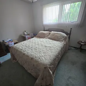 64" Complete Bed - Headboard, Boxspring, Mattress, Bedding, Almost New