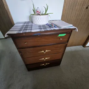 4-drawer Wood Dresser - furniture only, contents not included