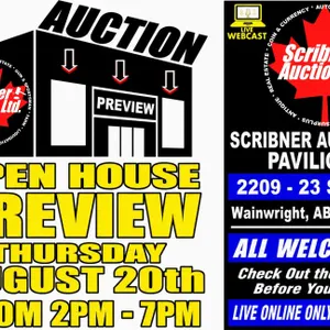 OPEN HOUSE - PREVIEW THURSDAY : AUG 20th from 2-7pm Alberta Canada Time