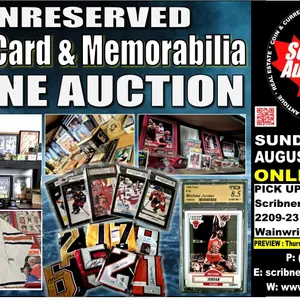 SPORTS CARD & MEMORBILIA AUCTION : LIFETIME COLLECTIOIN !