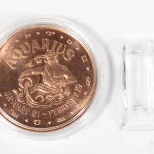 1 OZ AQUARIUS COPPER ROUND IN
