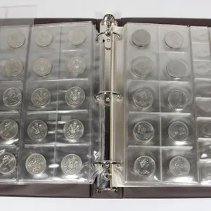 BROWN COIN BOOK OF30 50 CENT COINS NONE SILVER