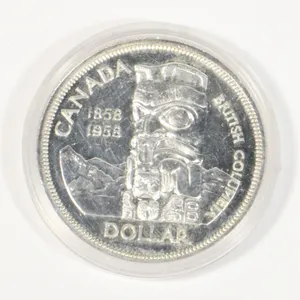 1958 CANADA SILVER DOLLAR BU .6 SILVER