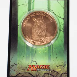 1 OZ GREAT HORNED OWL COPPER ROUND