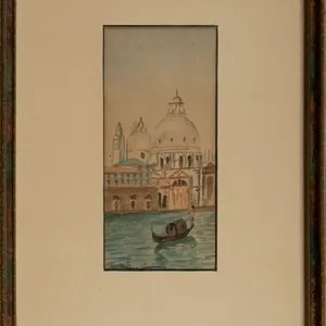 INITIALED N.W.B. VENICE WATERCOLOUR PAINTING