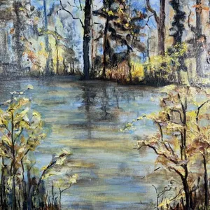 CARNEGIE "AUTUMN LANDSCAPE" OIL PAINTING