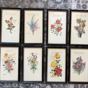 Antique Lithograph Floral Artworks