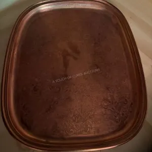 Vintage Etched Copper Tray
