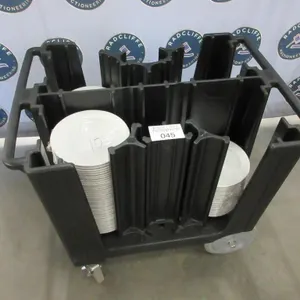 Commercial Cambro dish caddy, plates and cover