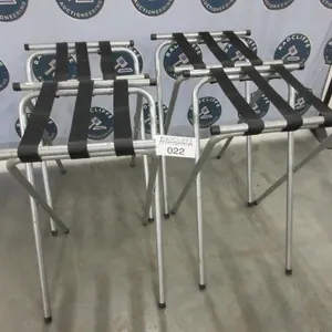 Lot of 4 folding aluminum portable tray stands