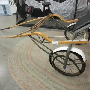 Handcrafted, vintage horse-drawn racing sulky