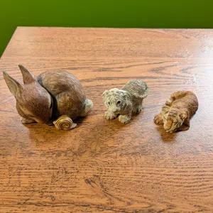 Franklin Mint "Slowpoke" Rabbit and Other Animal Figurines