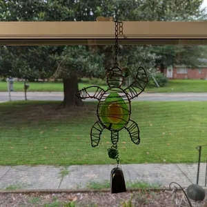 Wire and Glass Turtle Chime