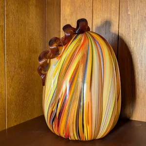 Art Glass Swirl Pumpkin