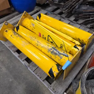 4) Metal posts & caution sign