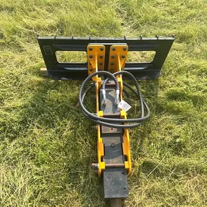 Skidsteer hydraulic post pounder