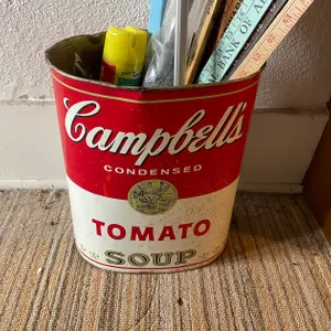 Vintage Campbell's Soup Trash Can