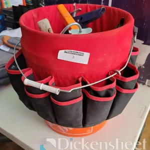 FIVE GALLON BUCKET TOOL HOLDER W/ TOOLS