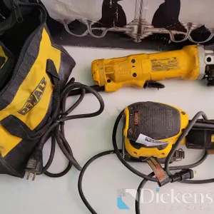 (2) CORDED DEWALT POWER TOOLS W/ CARRY CASE