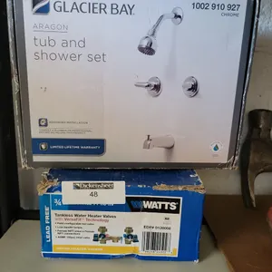 3/4" TANKLESS WATER HEATER VALVE AND CHROME SHOWER SET
