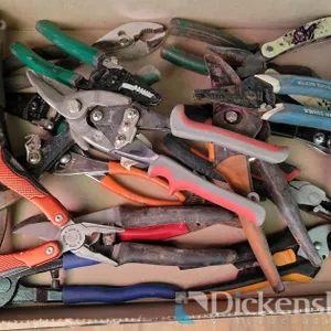 LOT OF SNIPS AND WIRE STRIPPERS