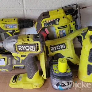 RYOBI BATTERY POWER TOOLS W/(1) 18V BATTERY AND CHARGER