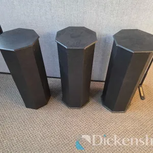 (3) 3 FT BLACK DISPLAY PEDESTALS