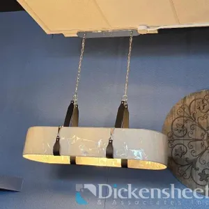 (6) METAL-FRAME CHANDELIERS