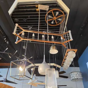(6) WOOD-ACCENT AND OTHER HANGING CEILING LIGHTS