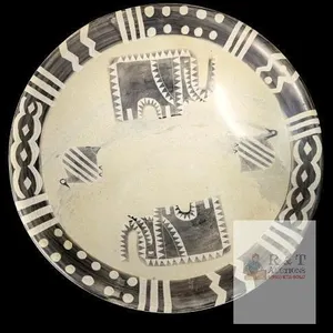 Gorgeous Vintage African Soapstone Bowl With Elephants & Birds, 10" Diam × 2.5" (Battery Smooth!)