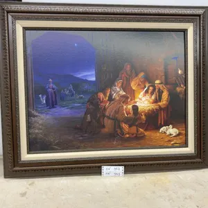 Framed Nativity Scene Picture, 32 × 41”