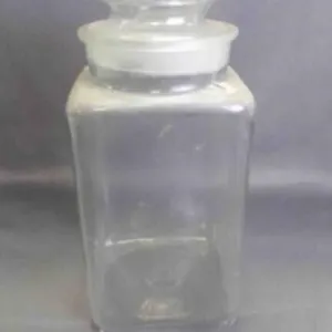 Vintage Square Glass Apothecary Storage Store Jar