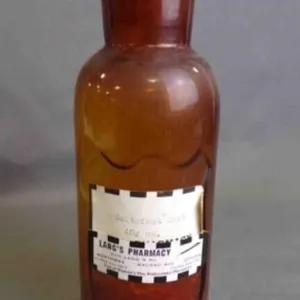 Antique John Wyeth & Brother Brown Amber Glass