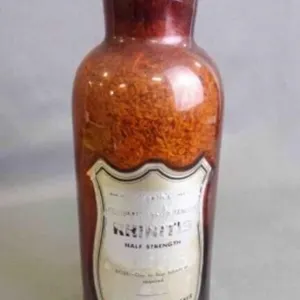 Antique John Wyeth & Brother Brown Amber Glass
