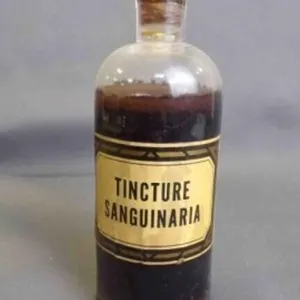 Antique Glass Pharmaceutical Medicine Bottle w/Lid