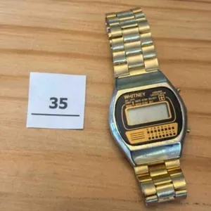 Vintage Whitney AP-204 Gold LCD Watch