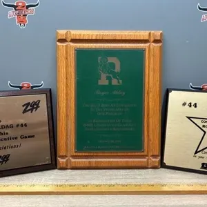 Roger Aldag 250th Consecutive Game Plaques.