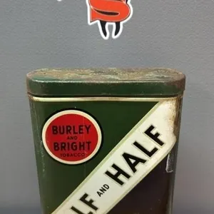 Half And Half Pocket Tobacco Tin.