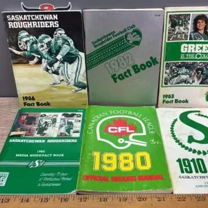 6 Sask. Roughrider Information Booklets.