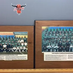 1981 & 1982 Sask. Roughrider Team Photos Mounted
