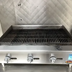 model ATRC-36 countertop radiant char broiler, 3 burners, 36”x28”