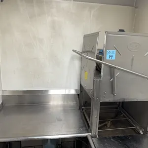 Zep dishwasher with left side stainless steel table, sold as is, works somewhat ￼possibly