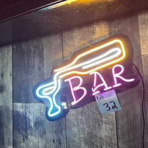 3 signs: BAR neon sign & Better Together sign & Coors Light sign, 12”