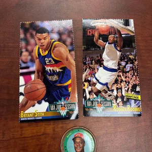 DENVER NUGGETS PLAYERS CUT-OUT CARDS AND BASEBALL TOKEN