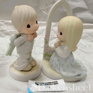 (2) PRECIOUS MOMENT “BOY MEETS GIRL” FIGURINE