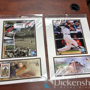 LOT OF MATTED BASEBALL ARTWORK - QTY (2)