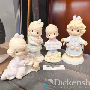 LOT OF (4) LOVE & FRIENDSHIP PRECIOUS MOMENTS PORCELAIN FIGURINES